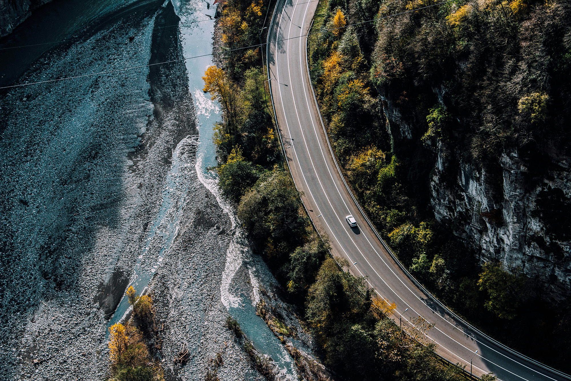 Car on a highway