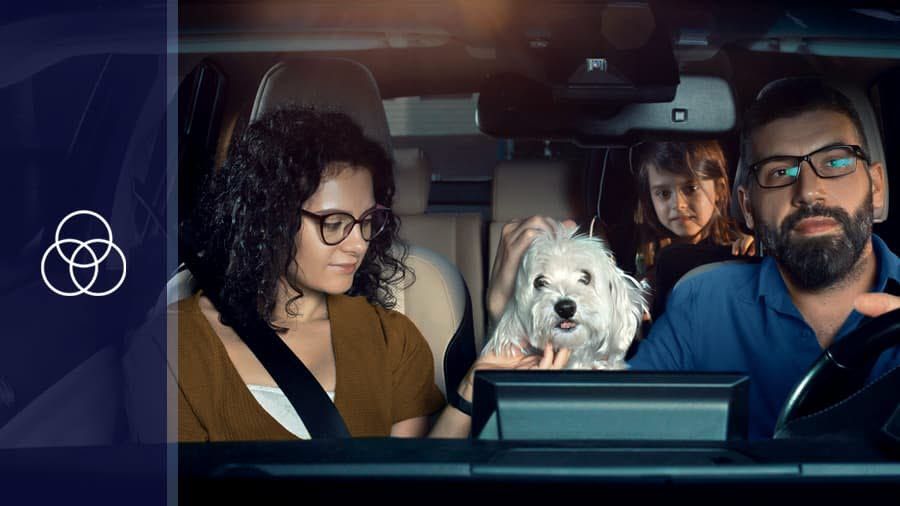 Family in car