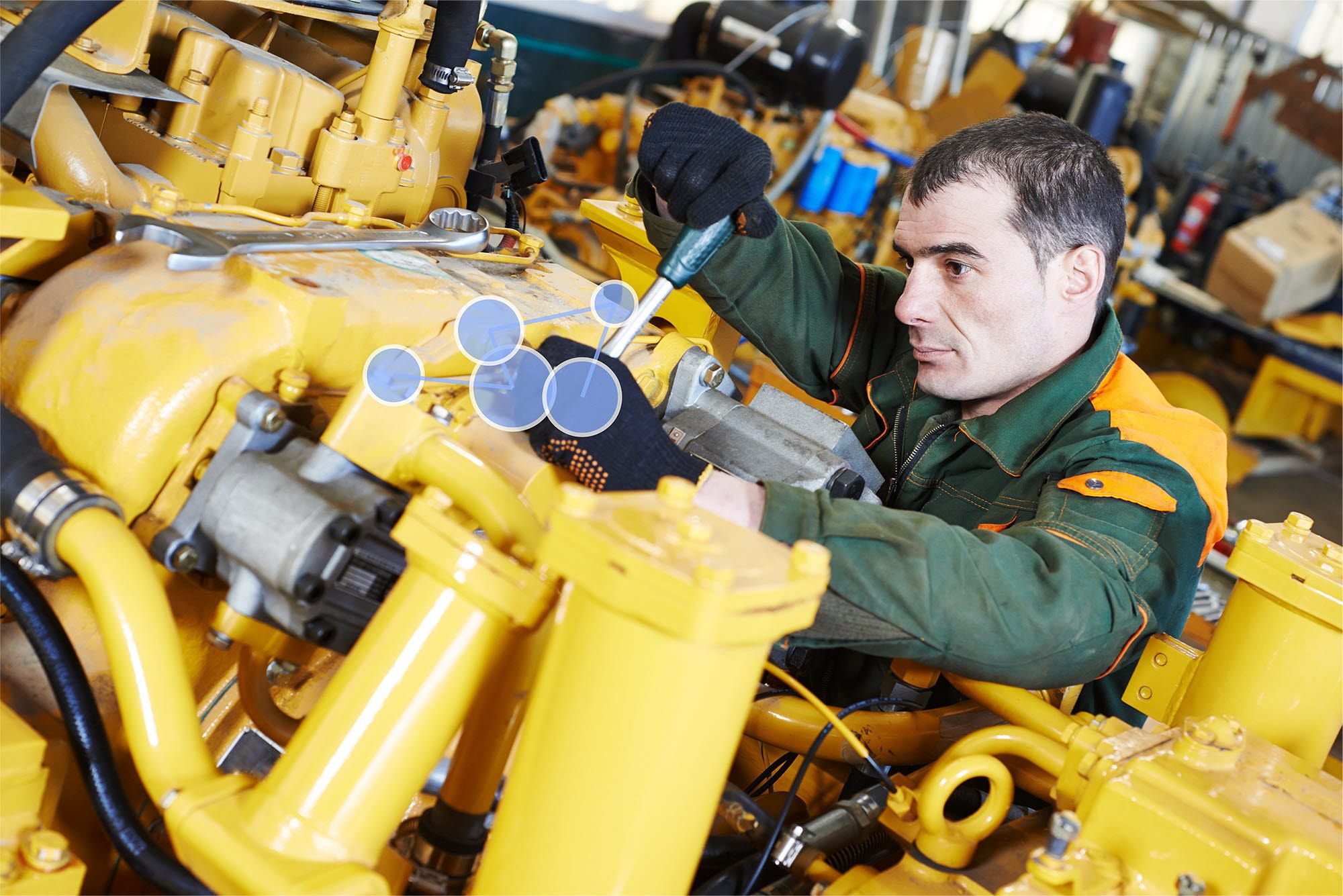 Man working on a machine